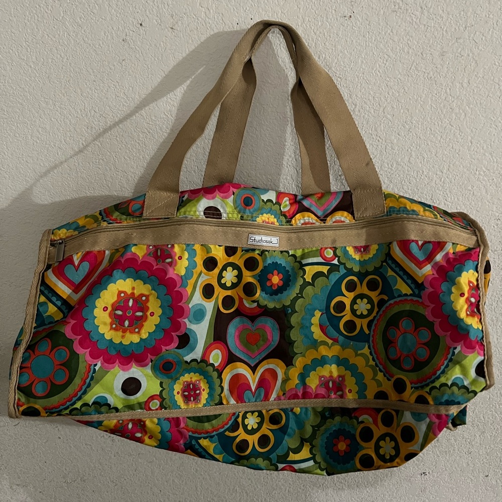 STUDIOSAK DIFFLE TOTE Colorful Floral Travel Bag